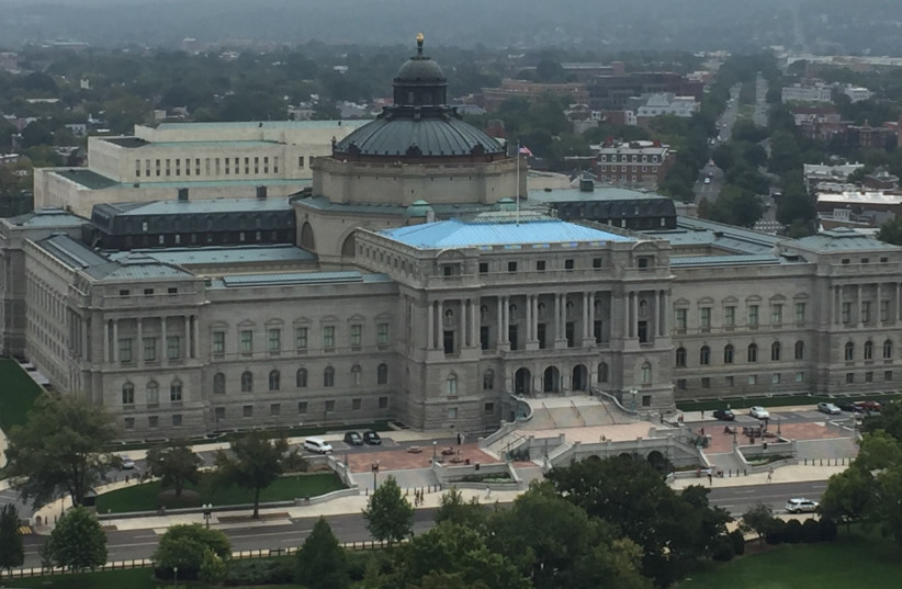 Library of Congress photo taken from top of the Capitol dome. (credit: Wikimedia Commons)