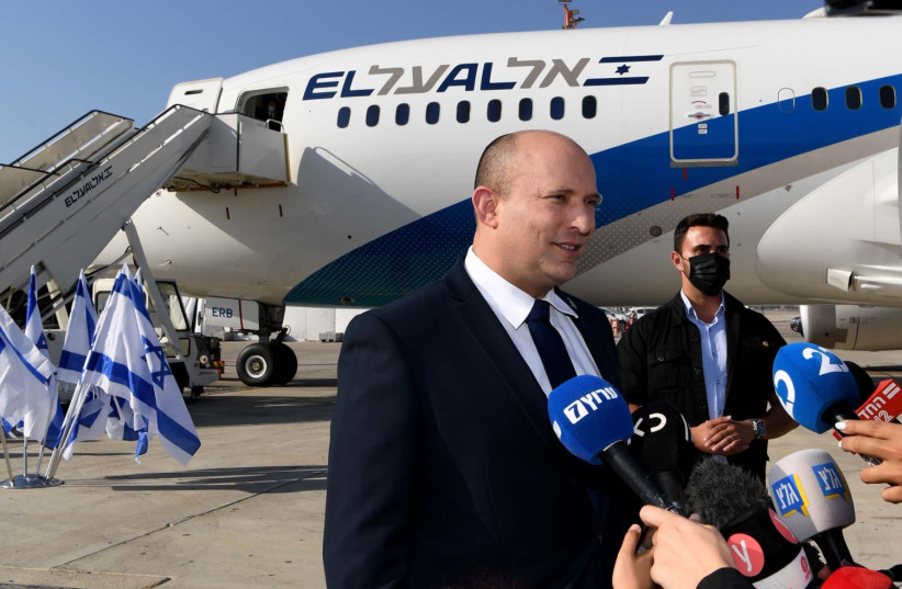  Prime Minister Naftali Bennett ahead of his trip to America (credit: AVI OHAYON - GPO)