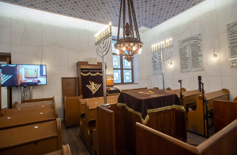  The newly restored Vörösmarty Street Synagogue in Budapest, Hungary (credit: ZSOLT DEMECS)