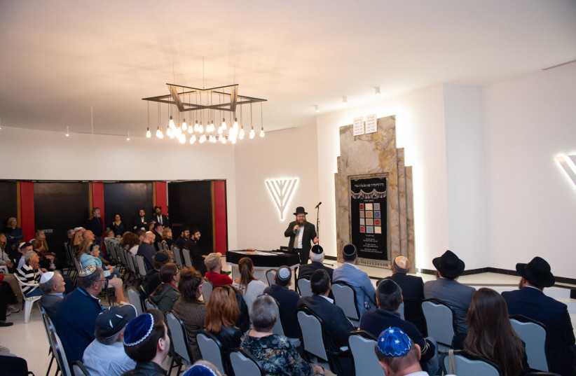  RABBI SLOMO KOVES, speaks at the grand opening of the restored Bocskai Street Synagogue in Budapest, Hungary, August 29 2021 (credit: ZSOLT DEMECS)