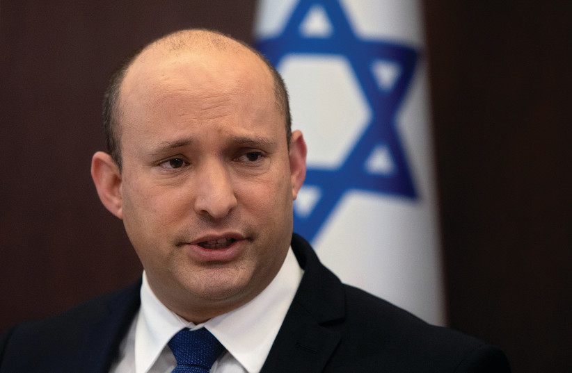  PRIME MINISTER Naftali Bennett leads a cabinet meeting this week. If things go according to plan, he has all of 5782 ahead of him as Israel’s leader. (credit: SEBASTIAN SCHEINER/POOL VIA REUTERS)