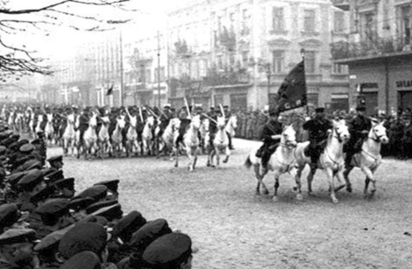  Soviet cavalry on parade in Lviv, after the city's surrender to the Red Army during 1939 Soviet invasion of Poland. The city, then known as Lwów, was annexed by the Soviet Union and today is part of Ukraine. (credit: Wikimedia Commons)