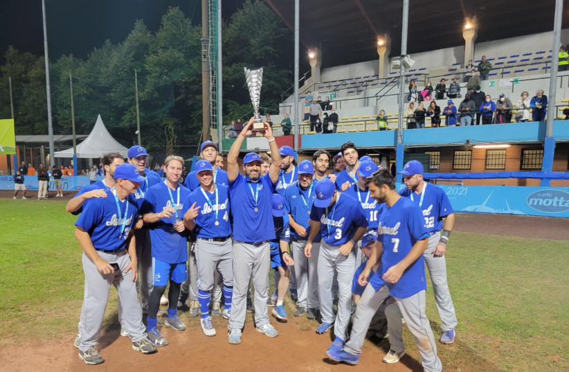  Team Israel wins silver after heartbreaking loss to the Netherlands in the final game of the European Baseball Championships, on September 20, 2021. (credit: ISRAEL ASSOCIATION OF BASEBALL/ COURTESY)