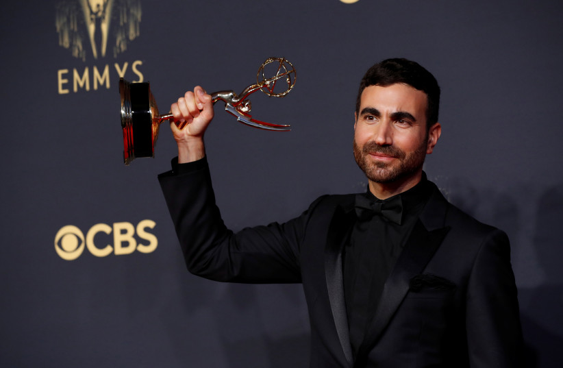  Brett Goldstein poses for a picture with the award for outstanding supporting actor in a comedy series, for ''Ted Lasso'', at the 73rd Primetime Emmy Awards in Los Angeles, US, September 19, 2021 (credit: REUTERS/MARIO ANZUONI)
