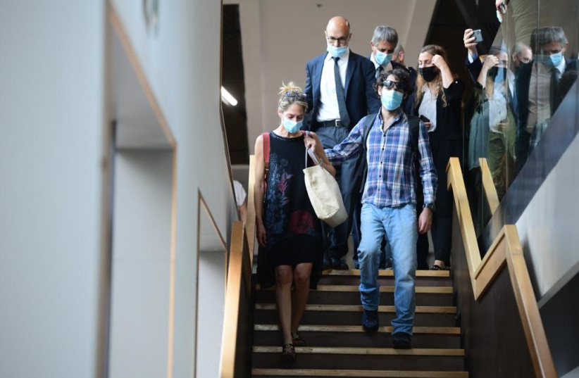  Eitan Biran's aunt arrives at Tel Aviv court for custody hearing, September 23, 2021 (credit: AVSHALOM SASSONI)