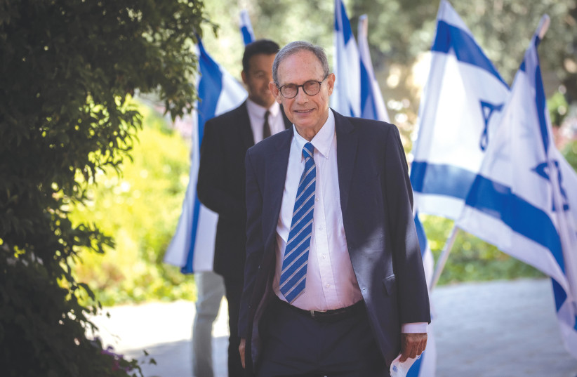 DIASPORA AFFAIRS Minister Nachman Shai arrives at the President’s Residence in Jerusalem with newly sworn-in ministers in June (credit: YONATAN SINDEL/FLASH 90)