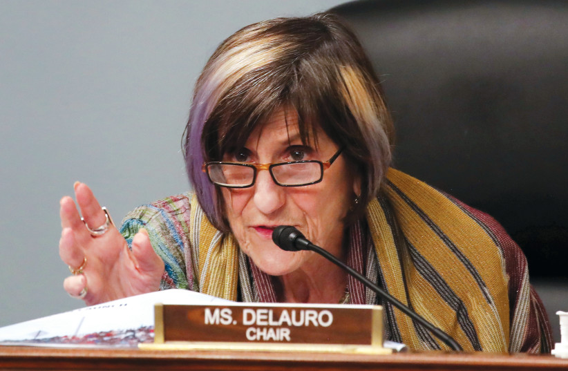 DeLauro speaks at a hearing on COVID-19 response held by the House Subcommittee on Labor, Health and Human Services, Education, and Related Agencies, on Capitol Hill on June 4, 2020. (credit: TASOS KATOPODIS/ REUTERS)