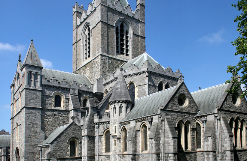    CHRIST CHURCH  Cathedral Dublin.  The book explores  a range of religious,  philosophical and  sociological questions  of a writer in Ireland (photo credit: Wikimedia Commons)