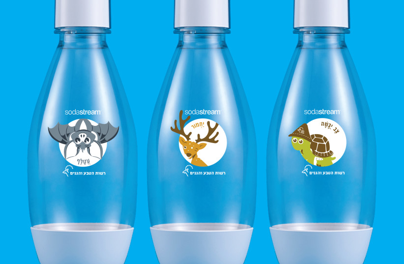   The new reusable bottles launched by SodaStream and the Israel Nature and Parks Authority over Sukkot 2021. (credit: COURTESY SODASTREAM)