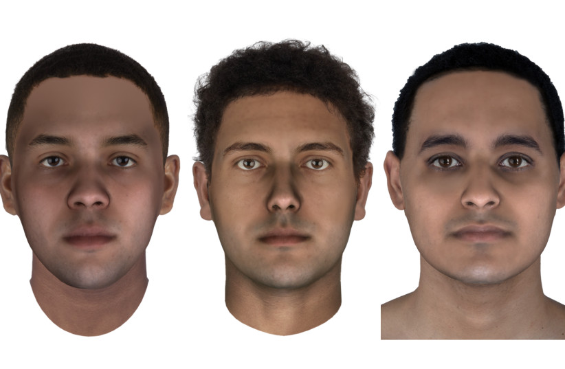  Predicted faces of three Egyptian mummies based on their DNA. (credit: Parabon NanoLabs)