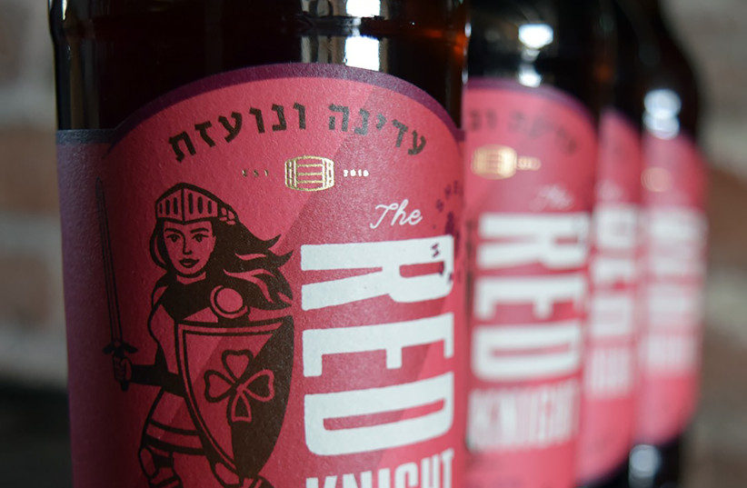  THE Red Knight, an Irish Red Ale from  the Shevet Brewery in Pardes Hanna: Low hop  bitterness and caramel.  (credit: Courtesy Shevet Brewery)