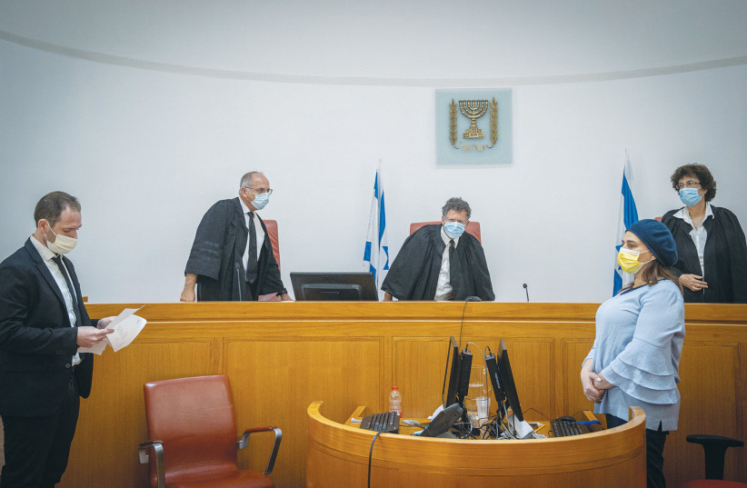  A HEARING convenes at the Supreme Court in Jerusalem.  (credit: YONATAN SINDEL/FLASH90)
