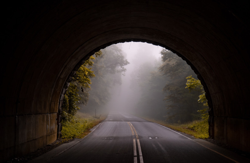  ‘SINCE WE can’t, he likes to  drive through this tunnel.’ (photo credit: Illustrative; Aaron Burden/Unsplash)