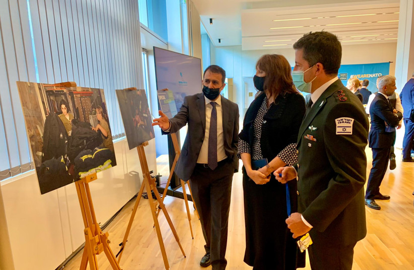The SIU exhibit at NATO headquarters in Brussels, Belgium, October 2021. (credit: COURTESY/SPECIAL IN UNIFORM)