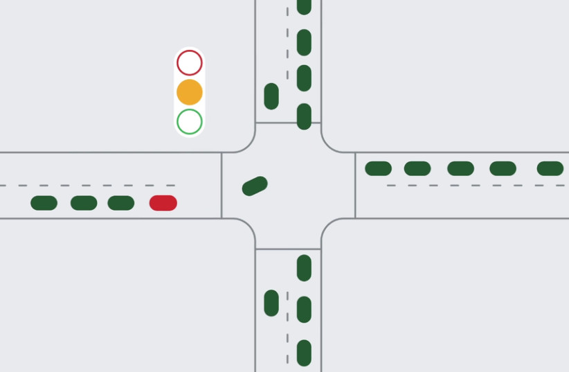 Early research indicates that AI can help cities make their traffic lights more efficient, making every route more eco-friendly no matter the car. (credit: Courtesy)