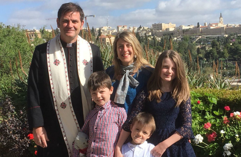  Rev. John McCulloch and his family in Jerusalem. (credit: Courtesy)