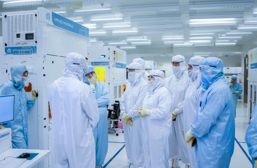  Economy Minister Orna Barbivay visits the Applied Materials plant in Rehovot. (credit: DROR SITHAKOL​)