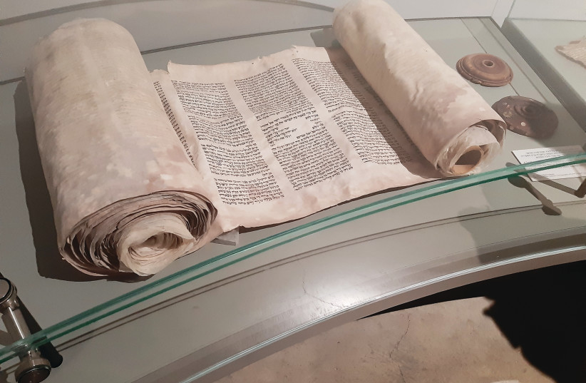  THE LEIPZIG Torah  scroll.  (credit: ELAD ZIGMAN)