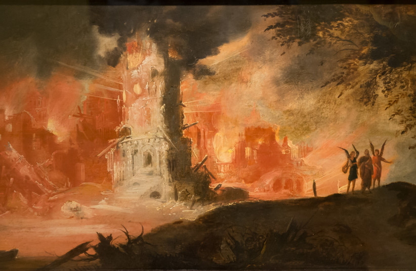  THE DESTRUCTION of Sodom and Gomorrah by François de Nomé (called Monsù Desiderio), c. 1593-1650 (photo credit: FLICKR.COM)