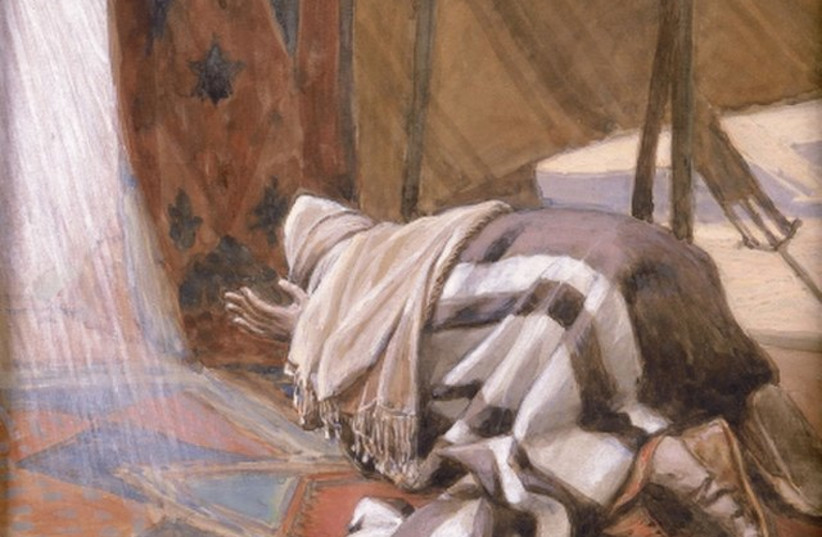  God's Promises to Abram, c. 1896-1902, by James Jacques Joseph Tissot (French, 1836-1902), gouache on board, 4 13/16 x 5 7/8 in. (12.3 x 15 cm), at the Jewish Museum, New York. (photo credit: Wikimedia Commons)