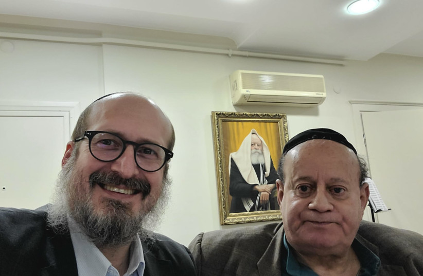 Rabbi Mendy Chitrik, Chairman of the Alliance of Rabbis in Islamic States (L), with Afghanistan's last Jew, Zabulon Simantov (R). (photo credit: YEHUDA CHITRIK)