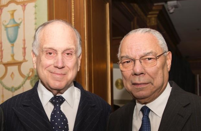  Ronald Lauder meets with Colin Powell (photo credit: WORLD JEWISH CONGRESS)