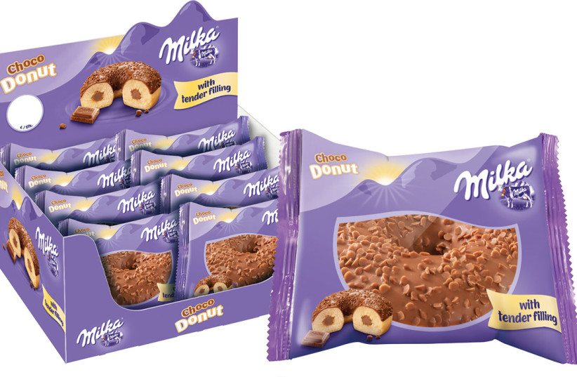 Individually wrapped Milka donuts, coming to Israel this month. (credit: Courtesy)