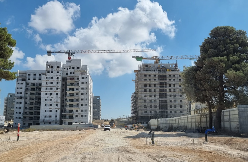  300 housing units being built in Beit El in the West Bank (photo credit: Courtesy)