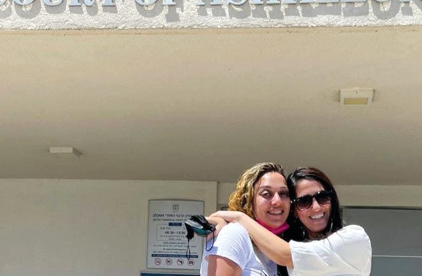  Liran Hazan (Right) was almost murdered by her husband got a divorce. (photo credit: Courtesy)