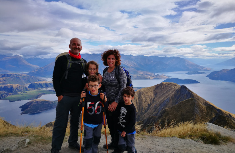  The Gladstone family at the top of Roy's Peak, new Wanaka in New Zealand (photo credit: Courtesy)