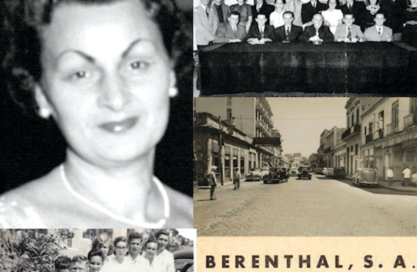  Top right: Cultural committee, Jewish center. Middle right: Mid-1940s, on Zanja St. Bottom right: New Year greetings. Top left: James' mother Rosa Szchumacher Berenthal. Bottom left: Santos Suarez, Havana, with the Berenthal cousins (credit: Courtesy)