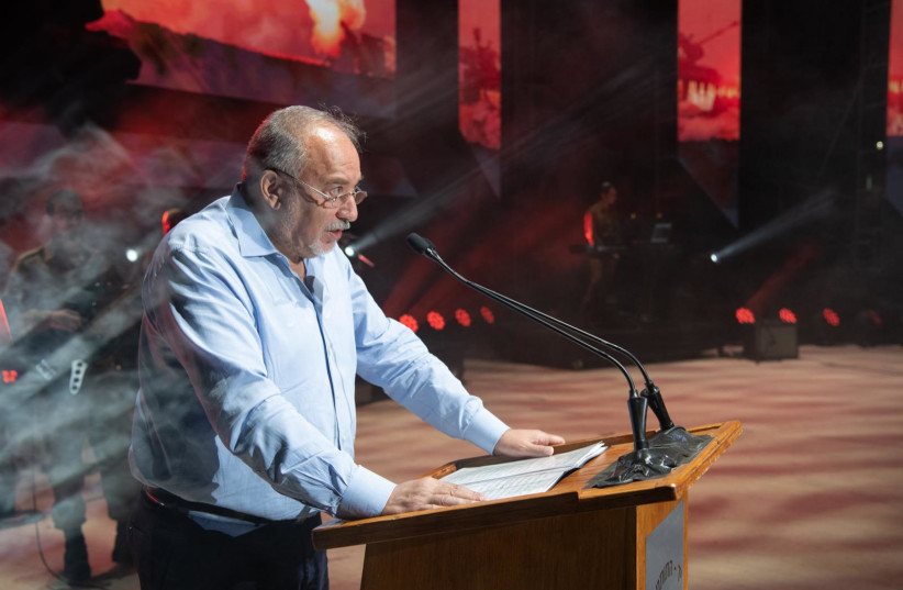  Finance Minister Avigdor Liberman speaks during a ceremony commemorating 50 years to the War of Attrition (credit: IDF SPOKESPERSON'S UNIT)