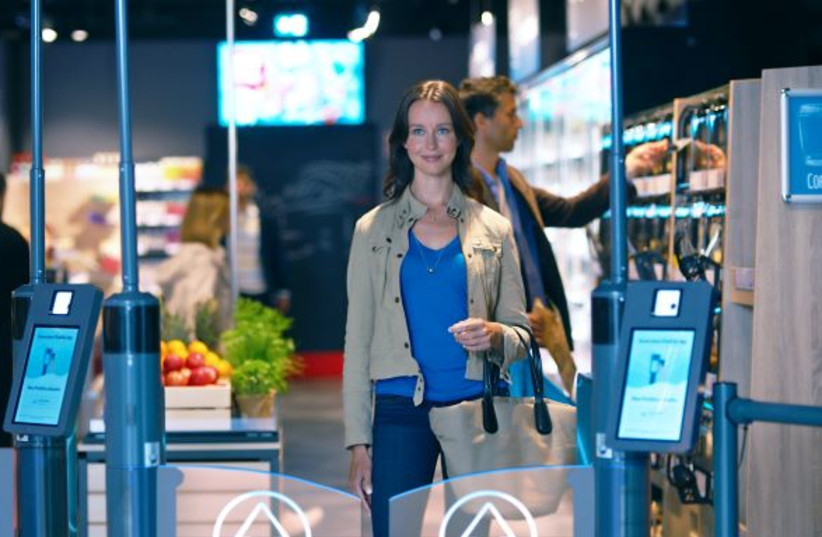 Trigo's ''cashierless'' technology implemented in Rewe in Cologne, Germany. (credit: Kia Schulz)
