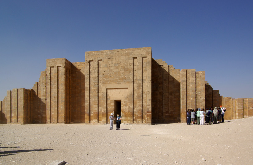  Saqqara, entrance to the funerary complex of Djoser (photo credit: BERTHOLD WERNER/WIKIMEDIA COMMONS)