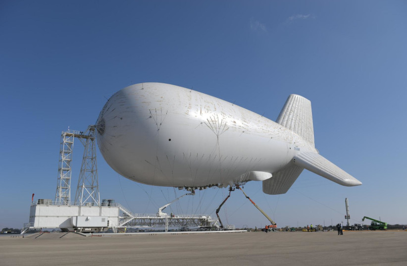 Israel to launch massive aerial reconnaissance balloon in the north. (photo credit: DEFENSE MINISTRY)