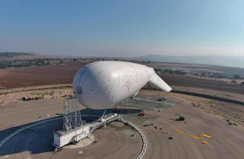  Israël va lancer un énorme ballon de reconnaissance aérienne dans le nord (crédit : MINISTÈRE DE LA DÉFENSE)
