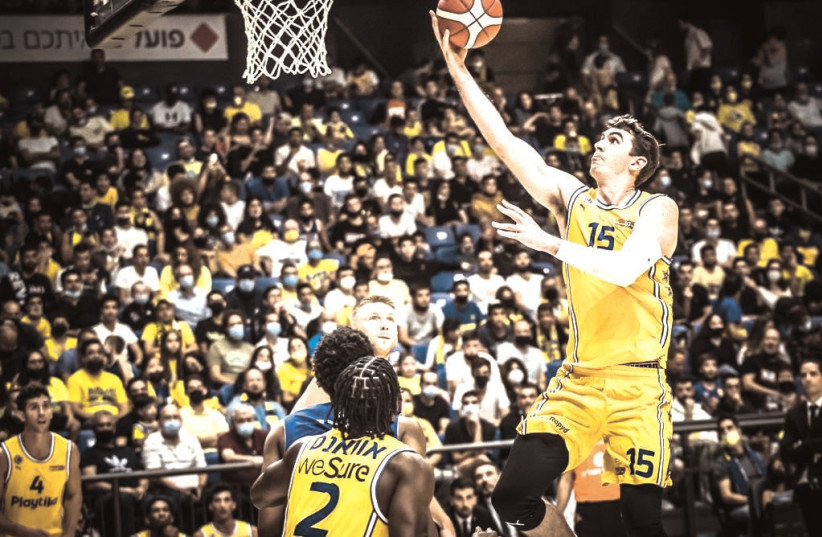  MACCABI TEL AVIV forward Jake Cohen has plenty of Euroleague experience, but has been one of the odd men out during the yellow-and-blue’s recent continental hot streak. (photo credit: Courtesy)
