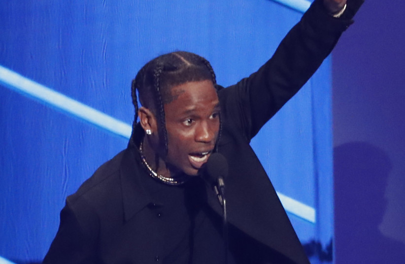  Travis Scott accepts the Best Hip-Hop award for ''Franchise.'' (credit: REUTERS/MARIO ANZUONI)