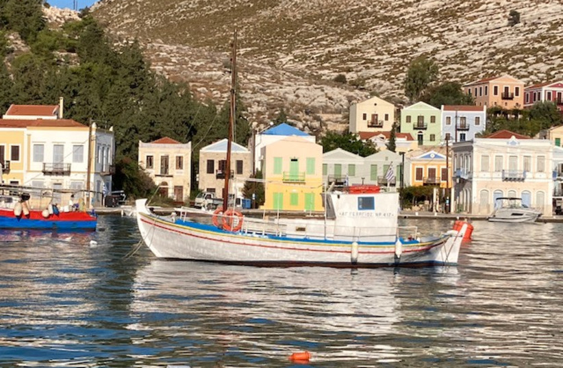  THE HARBOR in Nios Kastelorizo, located adjacent to the Turkish coastal port of Kas. (credit: GRAEME STONE)