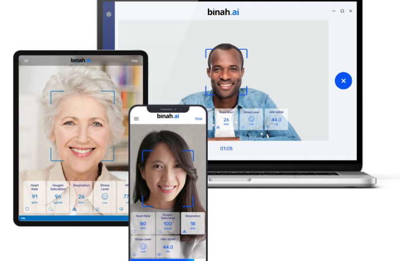  Binah.ai's system can work on a phone, tablet or laptop. (photo credit: BINAH.AI)