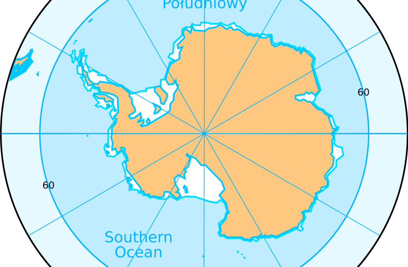 A map showing the location of the Southern Ocean.  (credit: Wikimedia Commons)