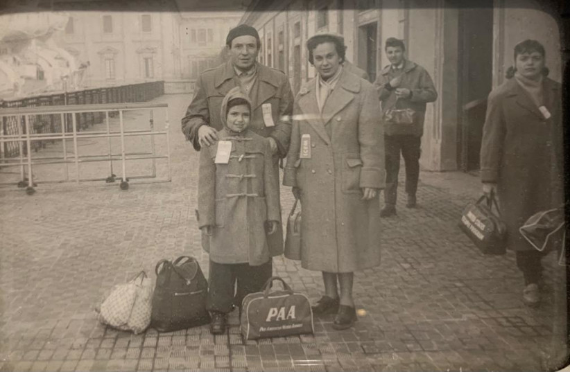  THE WRITER with her parents, Dori and Imre Ditroi, three refugees en route to Australia in 1957. (credit: Courtesy)