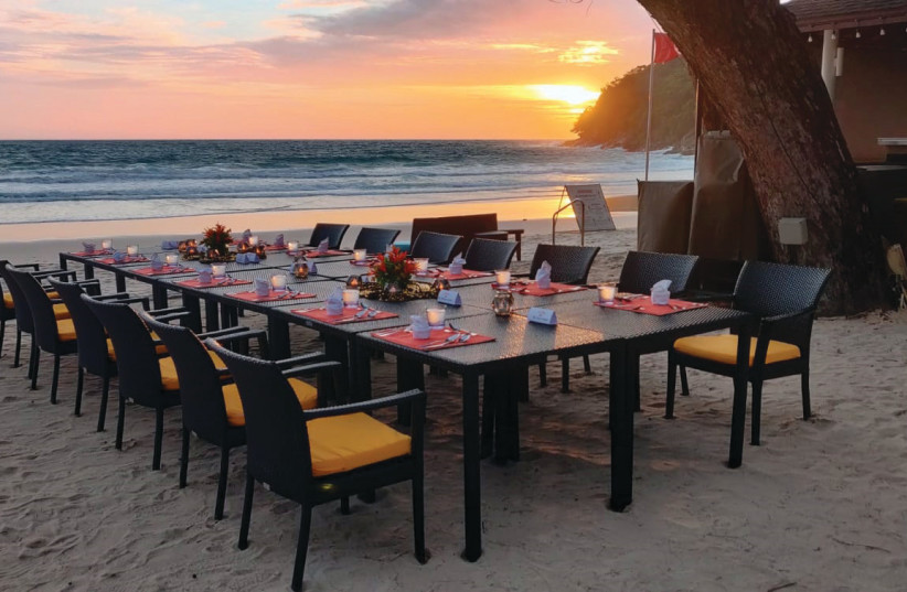 A HIGHLIGHT: Beachside dinner at Le Meridien, on Relax Bay. (credit: ERICA SCHACHNE)