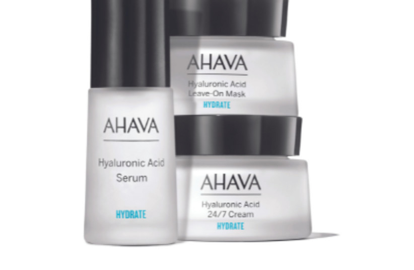  Ahava's Inside & Outisde hyaluronic-acid facial products. (credit: TAL AZOULAI)