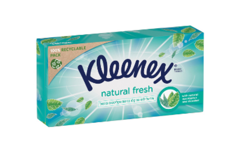  Kleenex's new tissues with eucalyptus and menthol essences to relieve cold symptoms. (credit: KLEENEX)