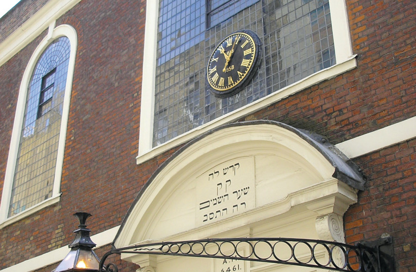  The Bevis Marks Synagogue. (photo credit: AVI DEROR/WIKIPEDIA)