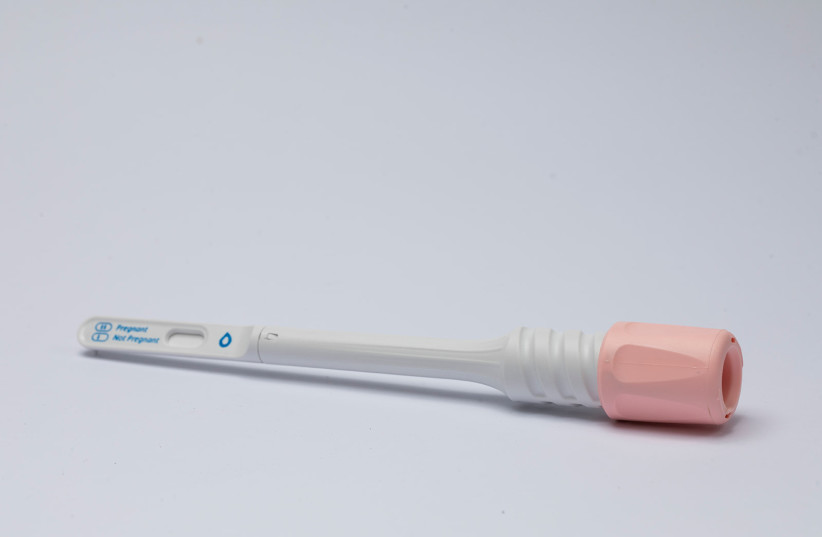 The SaliStick saliva-based pregnancy test. (photo credit: Courtesy)