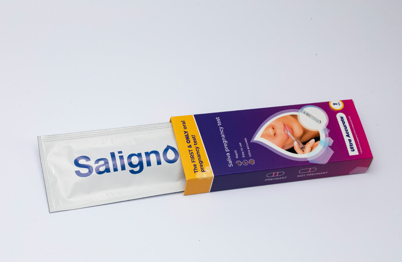The SaliStick saliva-based pregnancy test. (credit: Courtesy)