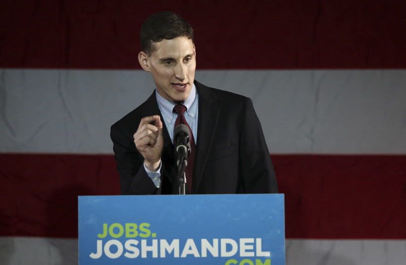  Ohio Republican U S Sen. candidate Josh Mandel speaks to supporters during his election night rally in Columbus, Ohio, November 6, 2012 (photo credit: AARON JOSEFCZYK/REUTERS)