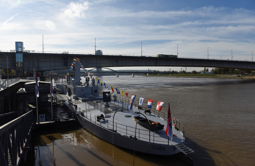  A view of the fully restored river monitor Sava, also known as SMS Bodrog, an Austro-Hungarian warship which fired the first shots during World War I, in Belgrade, Serbia. (photo credit:  REUTERS/ZORANA JEVTIC)